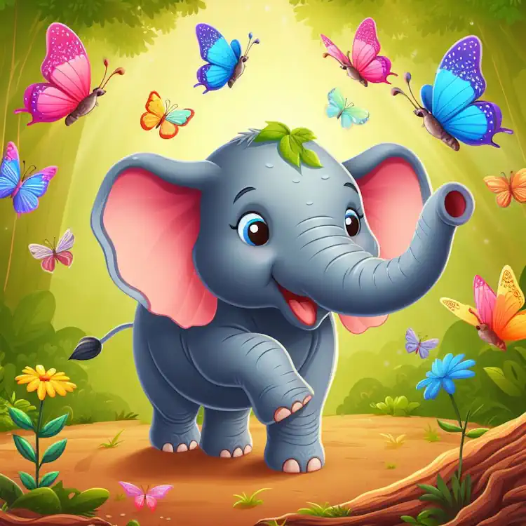 Ellie the Elephant and the Butterflies