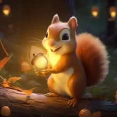 Squeaky the Squirrel and the Glowing Acorn