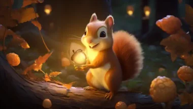 Squeaky the Squirrel and the Glowing Acorn